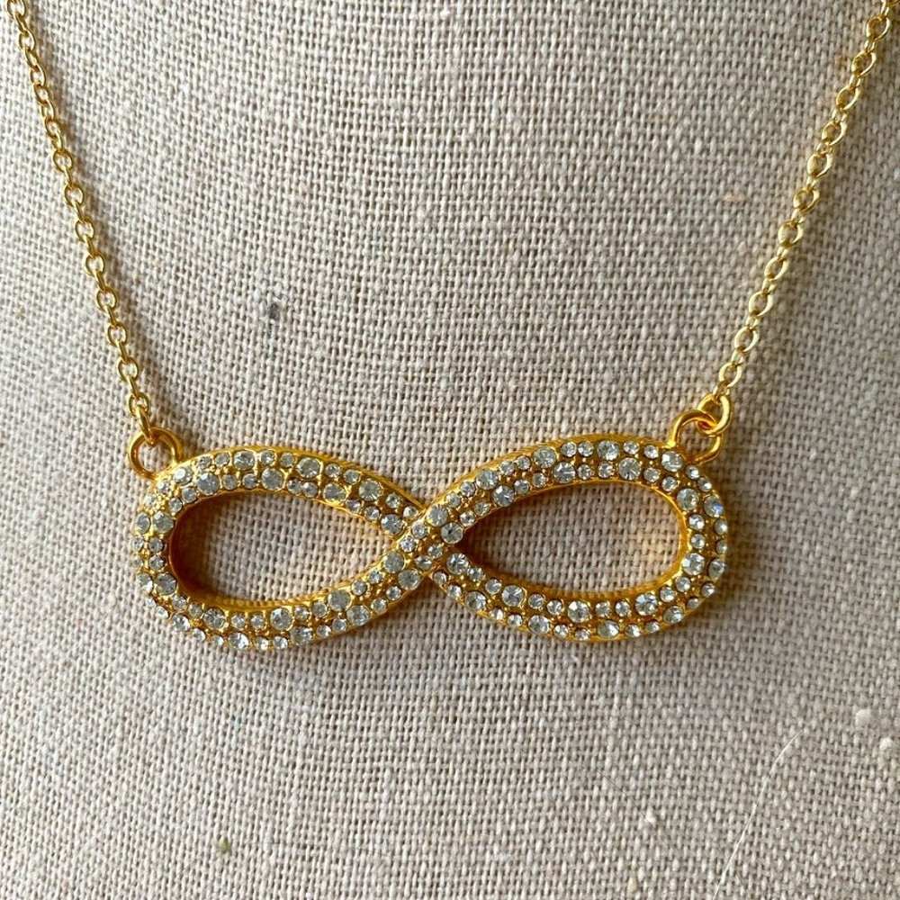 C.C. Skye Gold Crystal Infinity Necklace